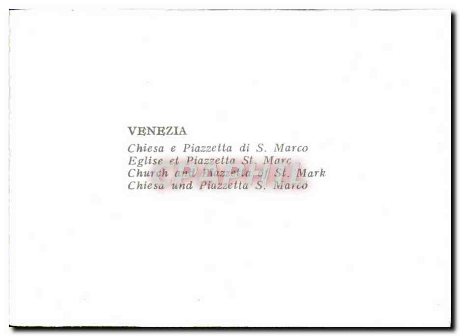 CPM Venezia Chiesa Piazzetta di S Marco — Rückseite
