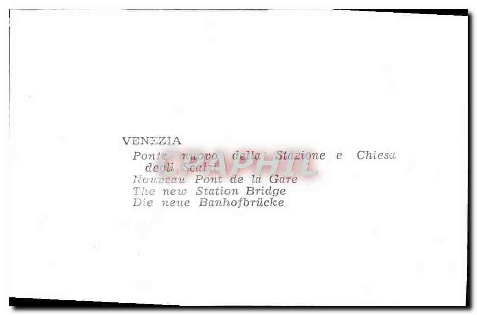 CPM Venezia Ponte della Stazione e Chiesa degli Scalzi — Verso