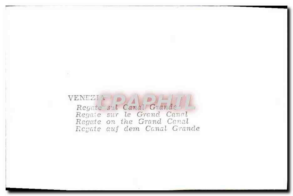 CPM Venezia Regate Sul Canal Grande — Rückseite
