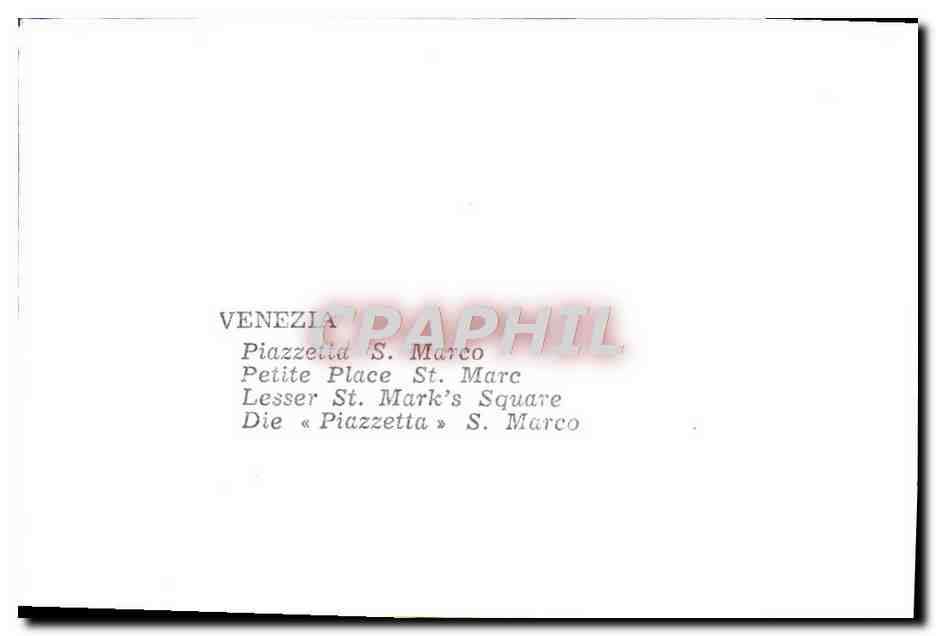 CPM Venezia Piazzeta S Marco — Verso