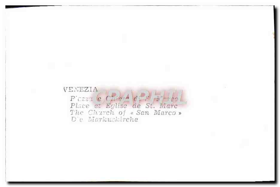 CPM Venezia Plazza e Chiesa di S Marco — Verso