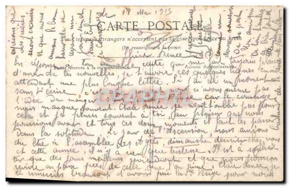 CPA Fantaisie Soldat Militaria — Verso