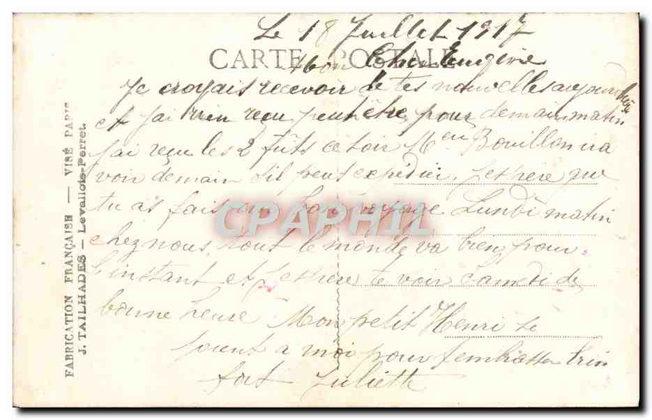 CPA Fantaisie Fleurs  — Rückseite
