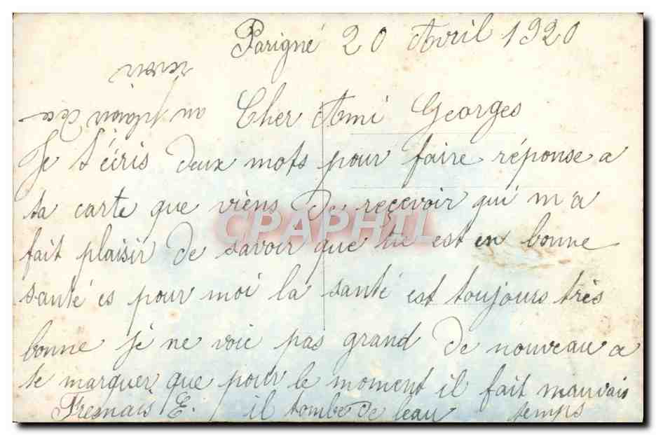 CPA Fantaisie Fleurs Une pensee — Rückseite