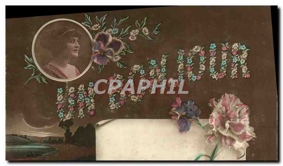 CPA Fantaisie Femme Fleurs