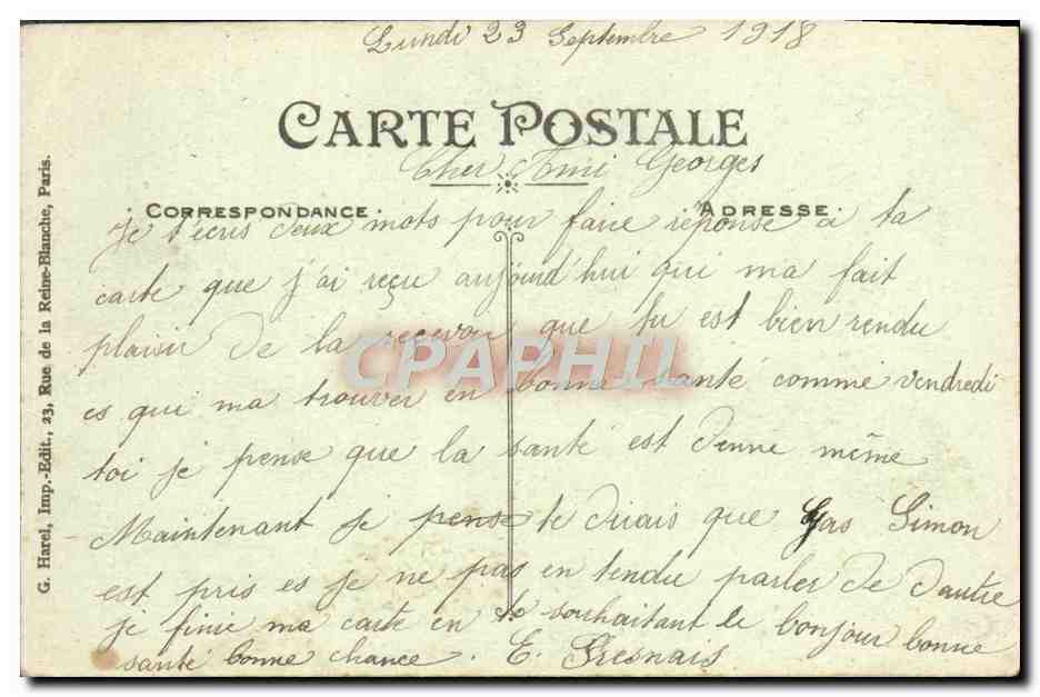CPA Fantaisie Fleurs Souvenir  — Rückseite