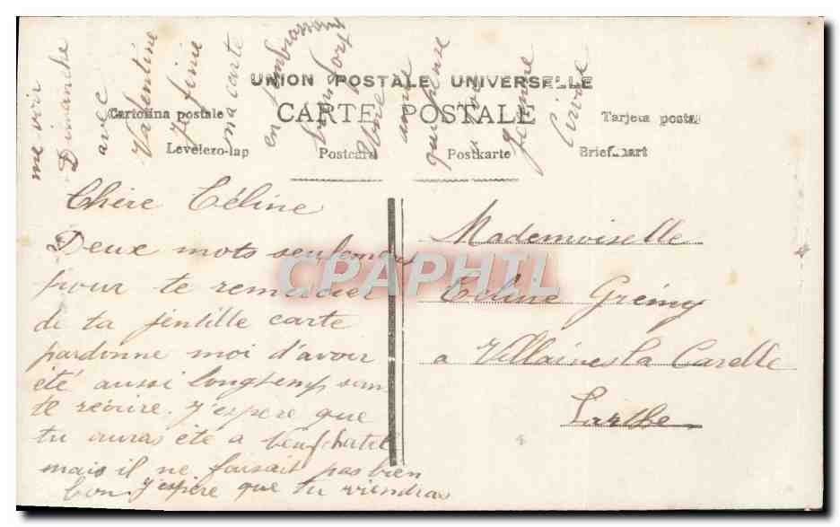 CPA Fantaisie Femme — Verso