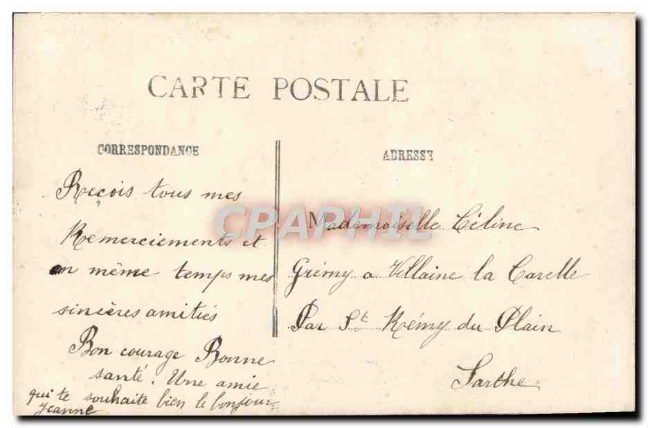 CPA Fantaisie Femme — Verso