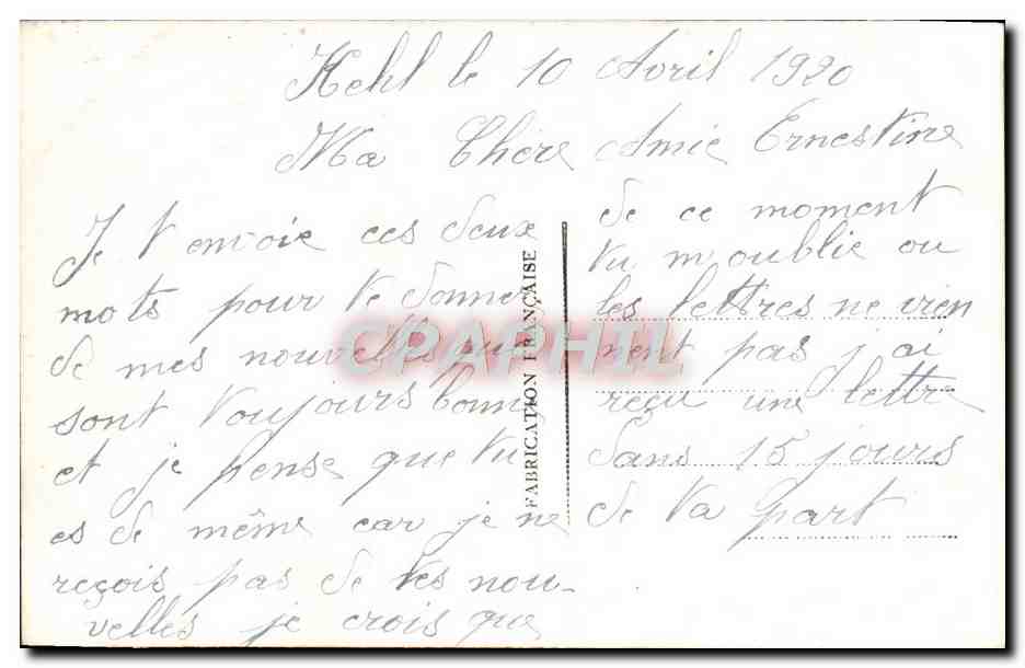 CPA Fantaisie Femme Soldat Militaria — Verso