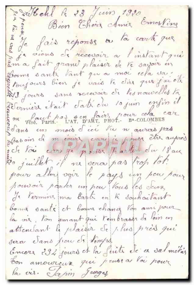 CPA Fantaisie Femme Soldat Militaria — Rückseite