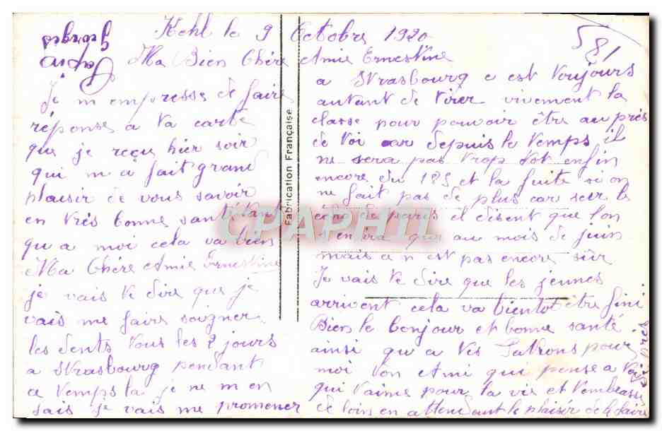 CPA Fantaisie Femme Soldat Militaria — Rückseite