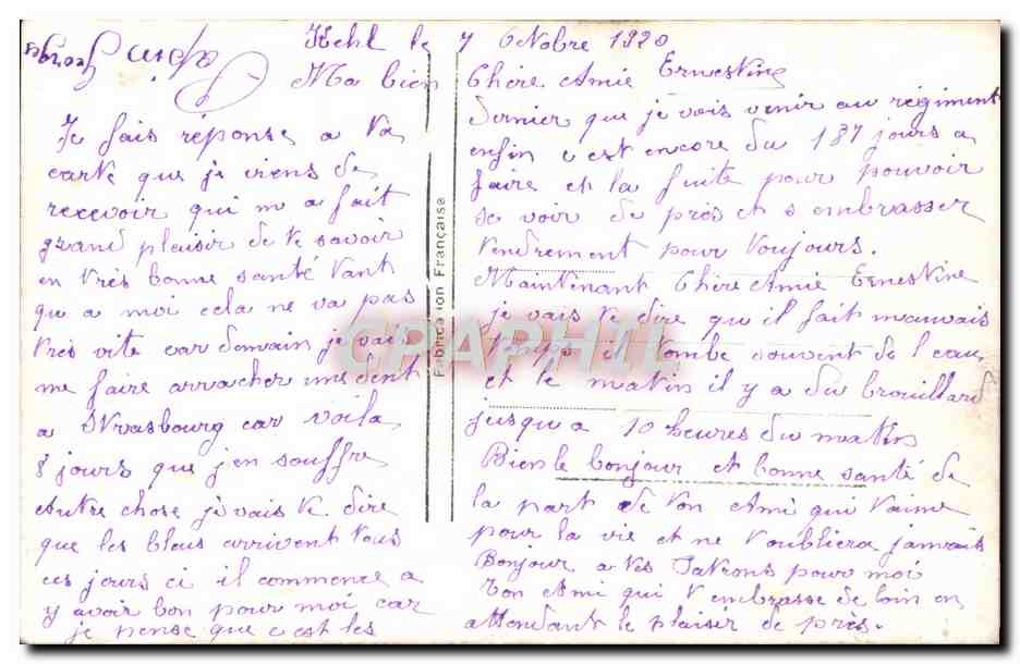 CPA Fantaisie Femme Soldat Militaria — Verso