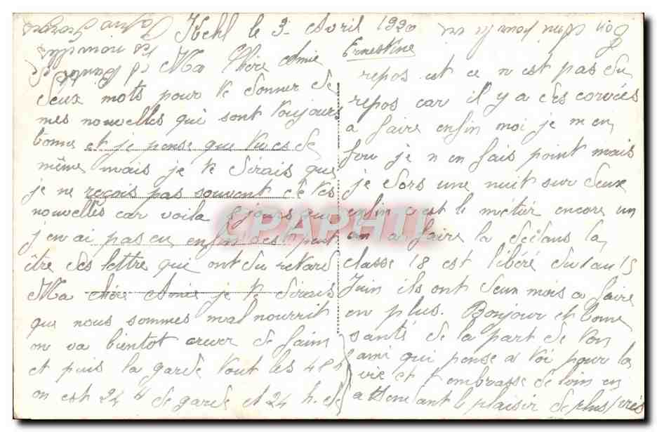 CPA Fantaisie Femme Soldat Militaria — Verso