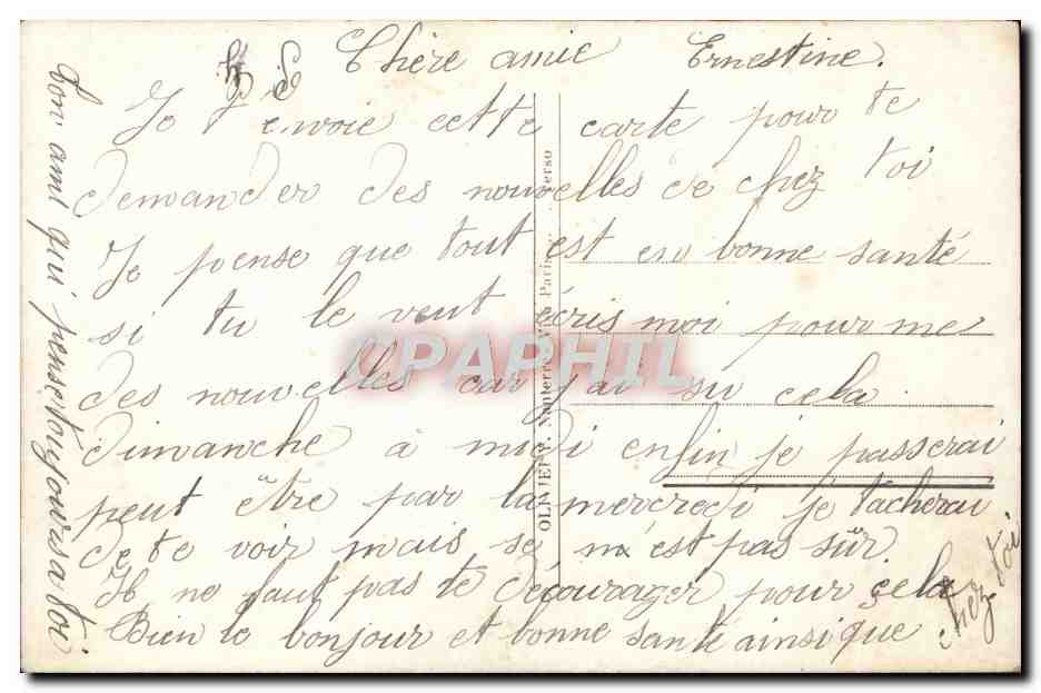 CPA Fantaisie Femme Le Lilas — Verso