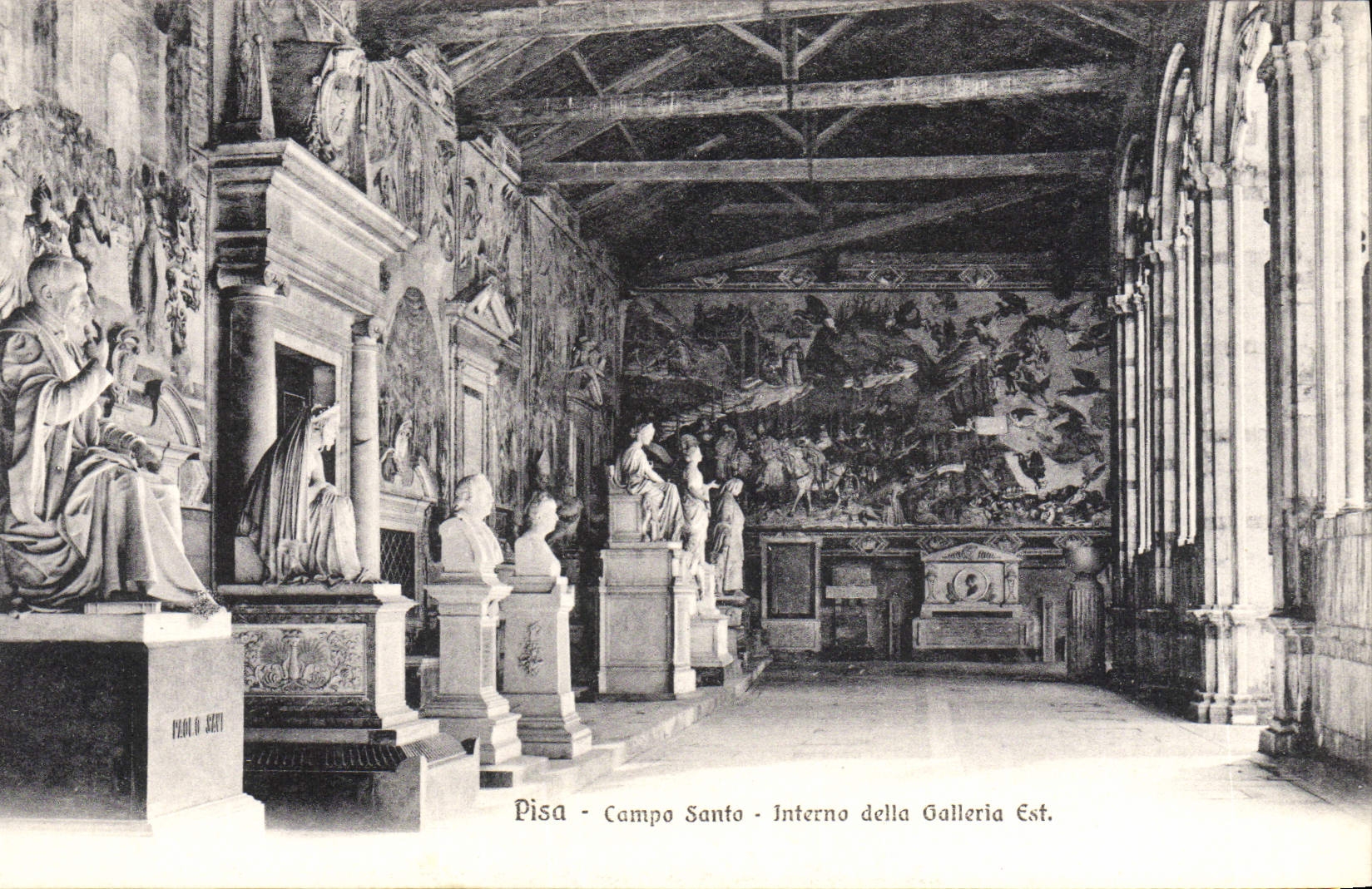 CPA Pisa Campa Santo Interno della Galleria Est 