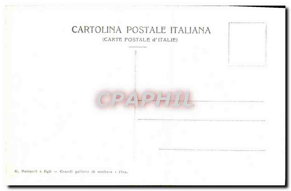 CPA Pisa Interno del Battistero Fonte battesimale  — Rückseite