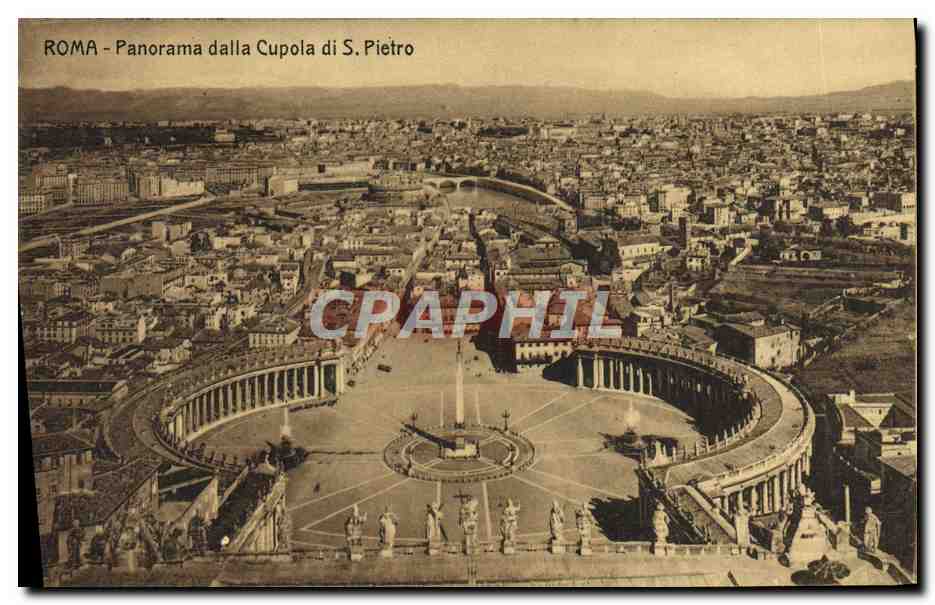 CPA Roma Panorama dalla Cupola di S Pietro 