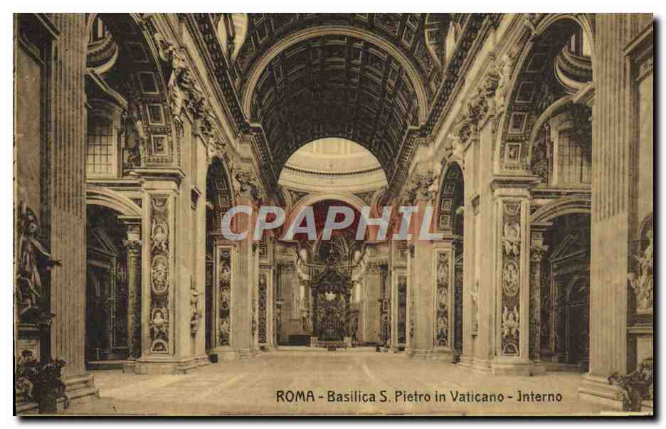 CPA Roma Basilica S Pietro in Vaticano Interno