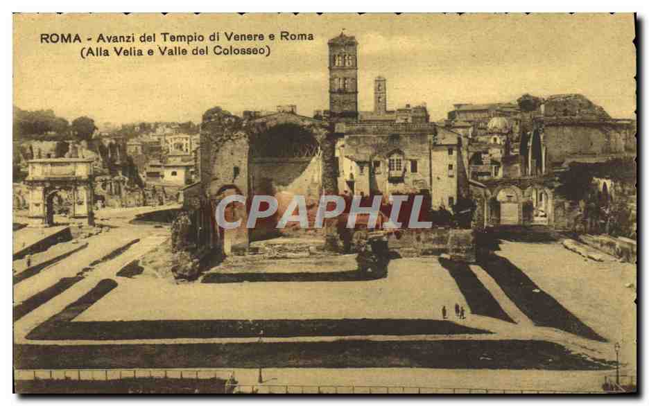 CPA Roma Avanzi del Tempio di Venere e Roma Alla velia e Valle del Colosseo