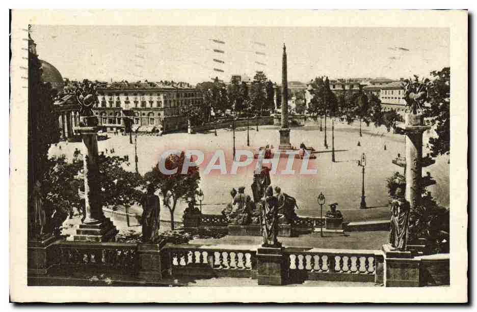 CPA Roma Piazza del Popolo vista dal Pincio