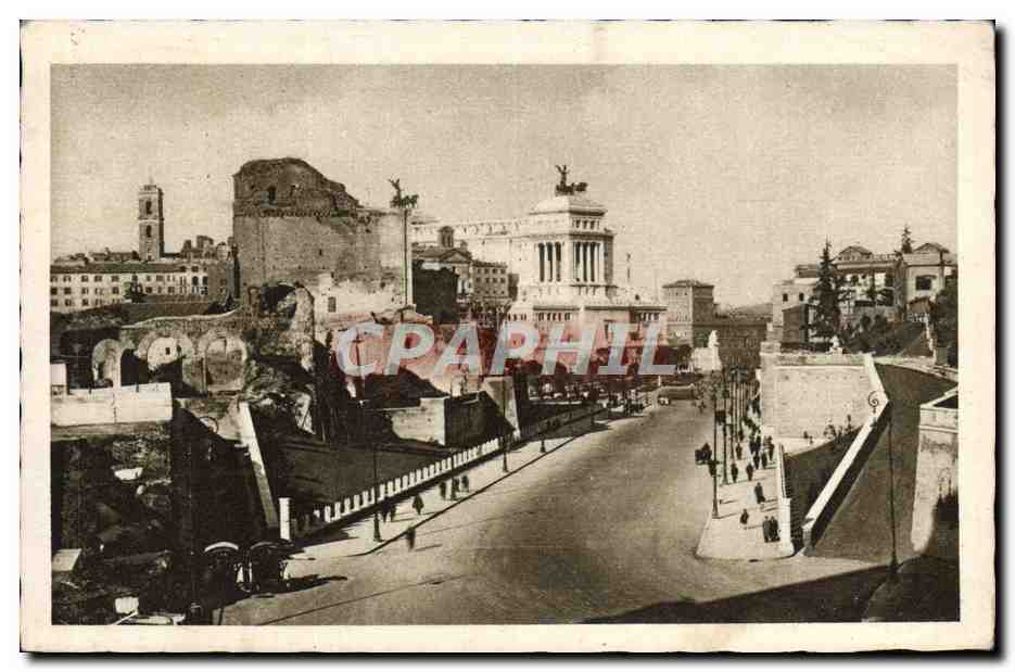 CPA Roma Via dell Impero dalla Basilica di Costantino