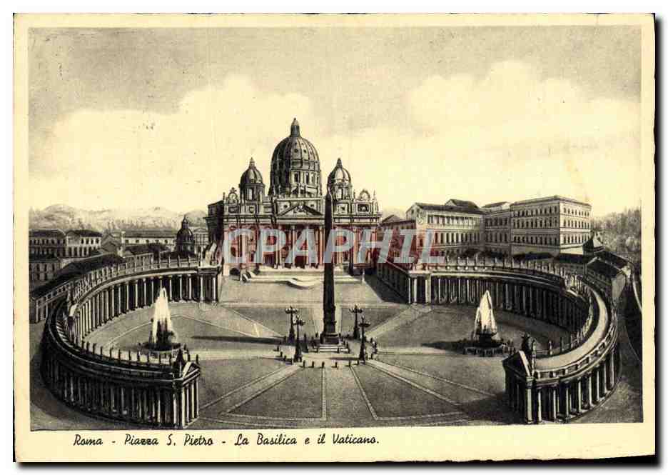 CPA Roma Piazza S Pietro La Basilica e il Vaticano