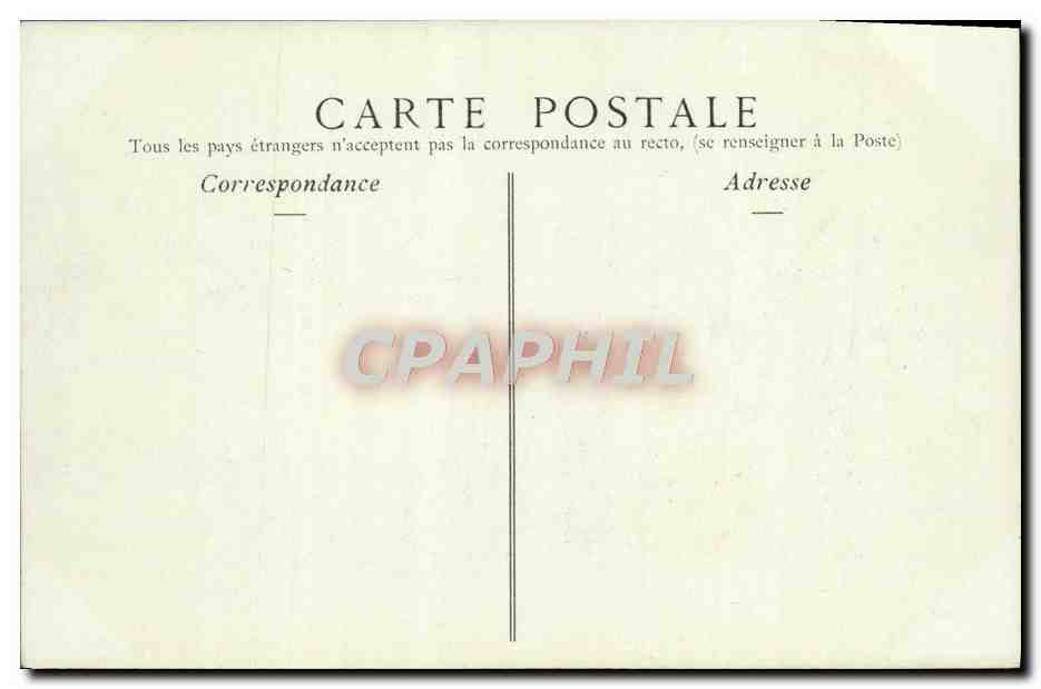 CPA Le Treport Sortie du Proges par gros temps Bateau — Rückseite