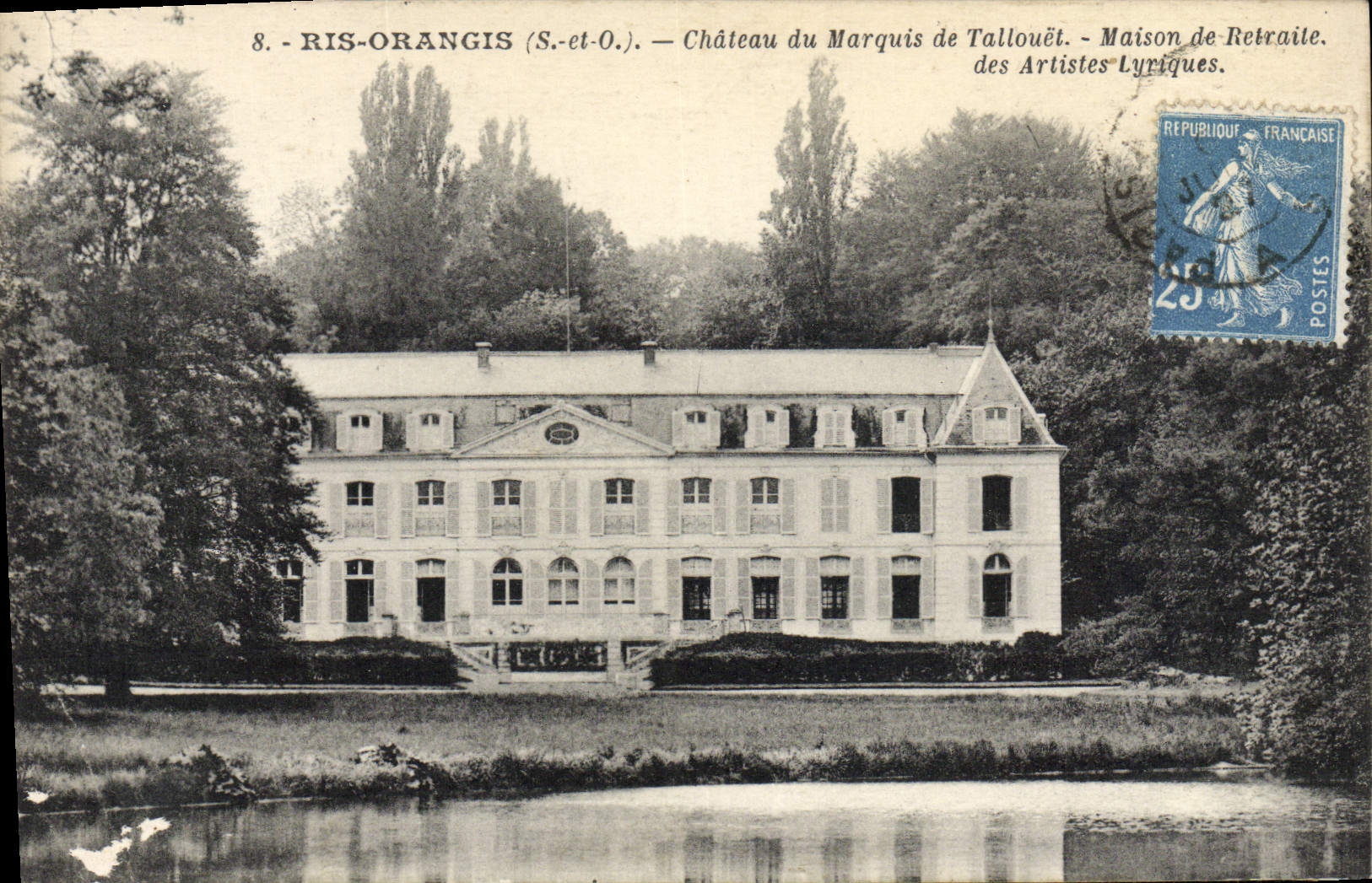 CPA Ris Orangis Chateau du Marquis de Tallouest Maison de retraite des artistes lyriques