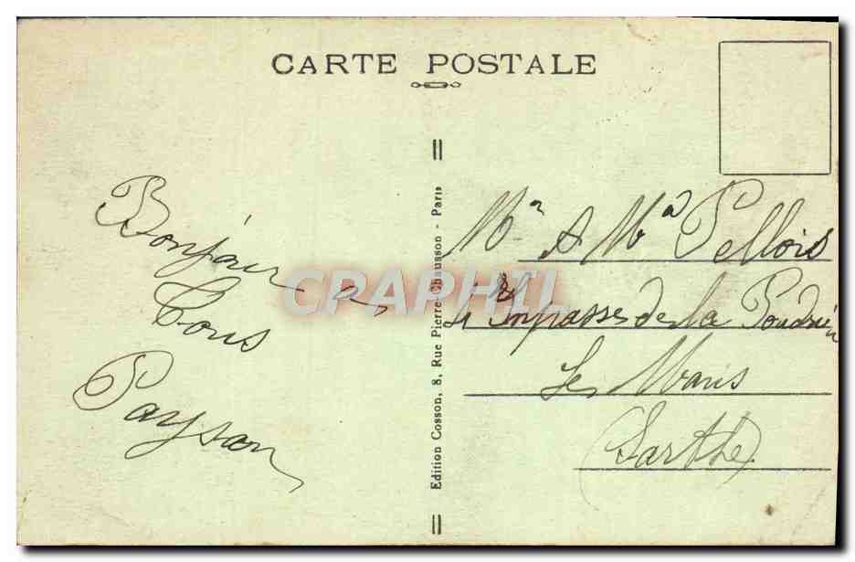 CPA Ris Orangis Chateau du Marquis de Tallouest Maison de retraite des artistes lyriques — Rückseite