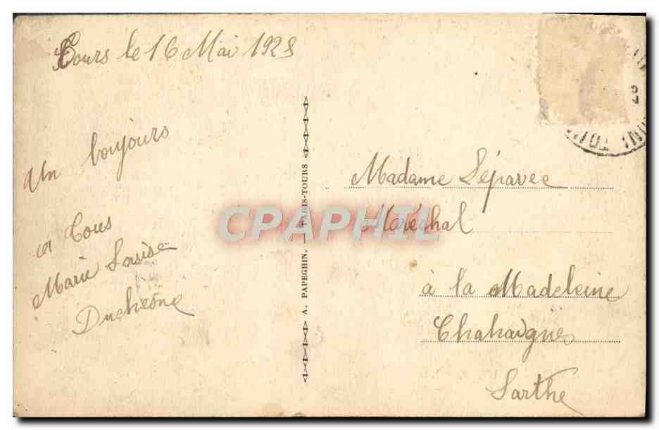 CPA Tours Le jardin des Prebendes d'Oe Le lac et le pont — Rückseite