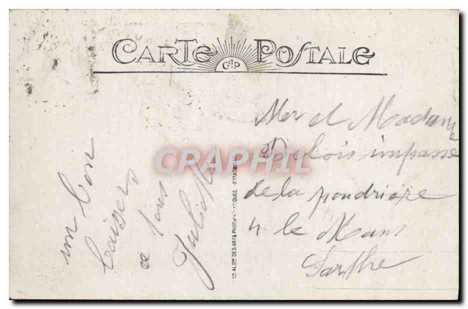 Trouville — Le Bateau du Havre sortant du Port — éditeur inconnu, n° 214 — Verso