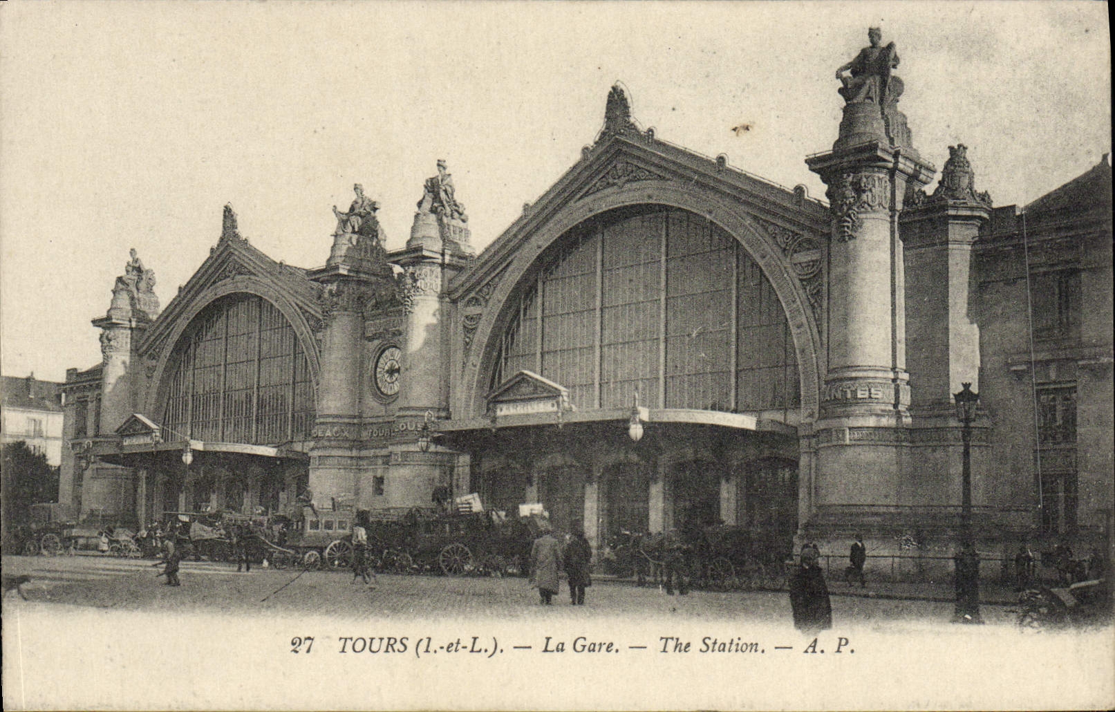 CPA Tours La Gare 