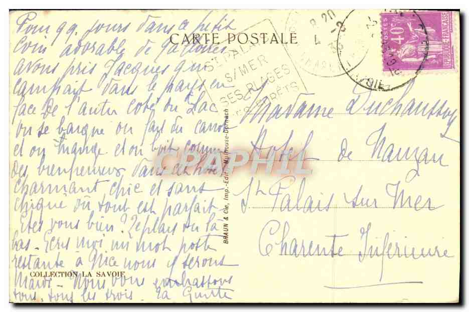 Talloires — Environs d'Annecy — éditeur Braun & Cie — Reverso