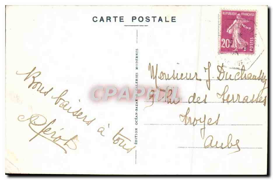 CPA Tharon Plage Le Grand Escalier et la Plage  — Rückseite