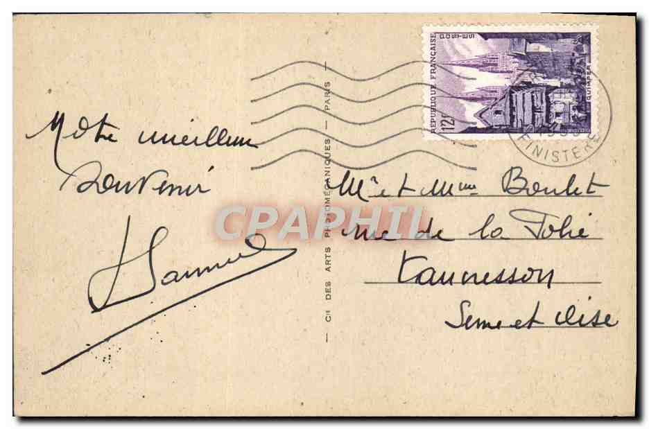 CPA Treboul Vue prise du Bois d'lsis  — Rückseite