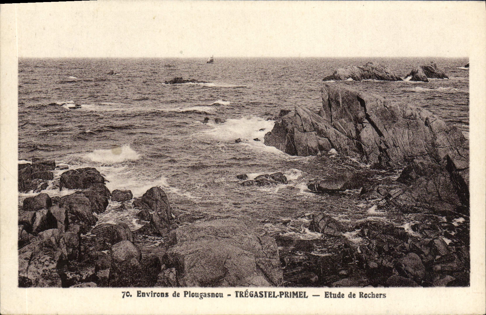 CPA Environs de Plougasnou Tregastel Primel Etude de Rechers 