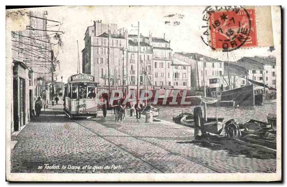 Toulon. la Darse et le quai du Parti — éditeur L.V. n°20