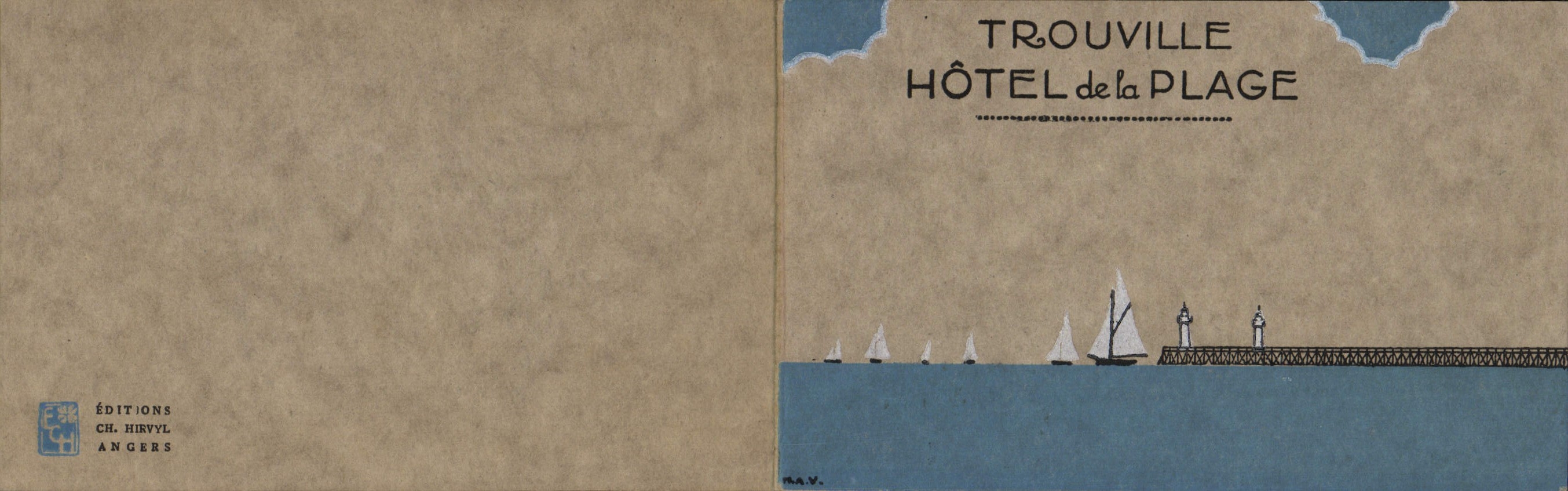 Carte depliante Trouville Hotel de la Plage 