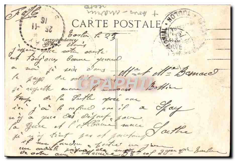 CPA Marine Militaire Francaise Sous Marin Dorade  — Verso