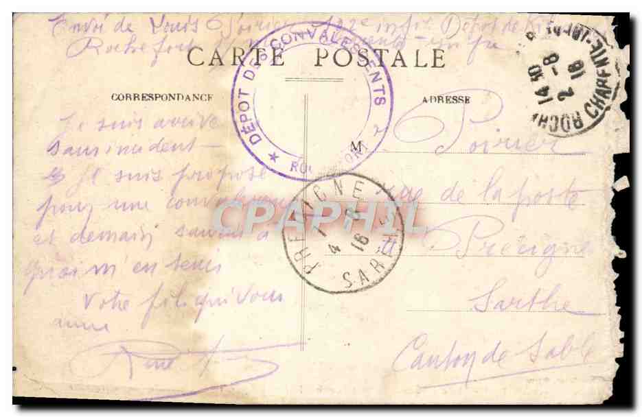 Sainte-Hélène d'Oléron — Hôpital Hospice vu du côté de la Cour d'Honneur — Éditeur : Miche Braune, n° 963 — Reverso