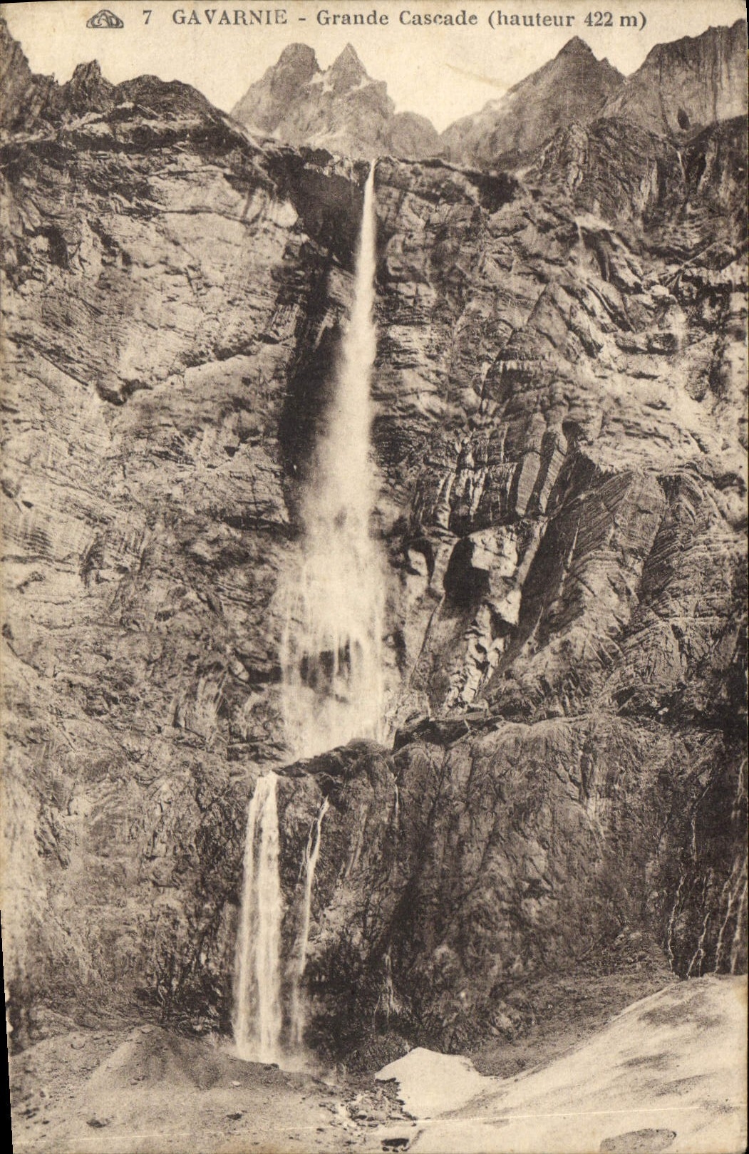 CPA Gavarnie Grande Cascade Daguin Mielan Race de porcs Cochon 