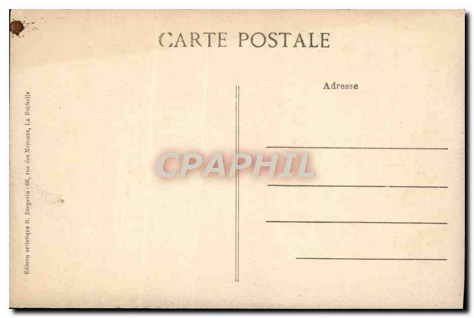 Plage de CROIX-de-VIE — Étude de Vague — Édition artistique H. Bergerin — Verso