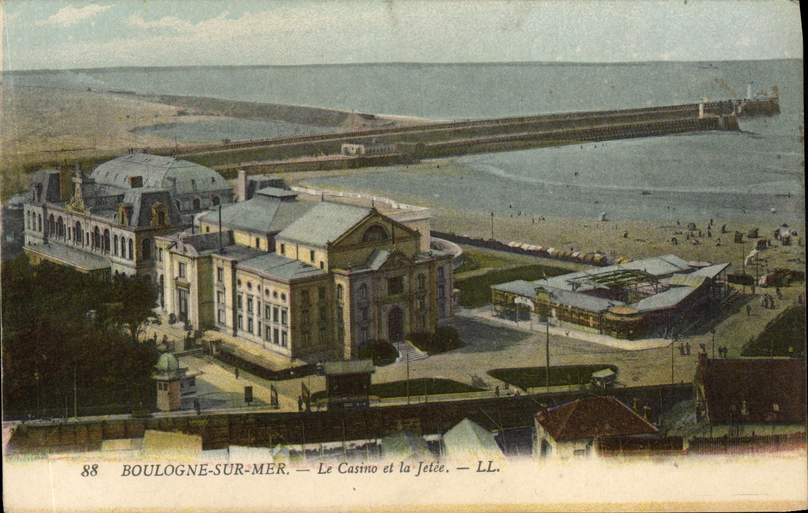 Boulogne-sur-Mer — Le Casino et la Jetée — LL. — N° 88