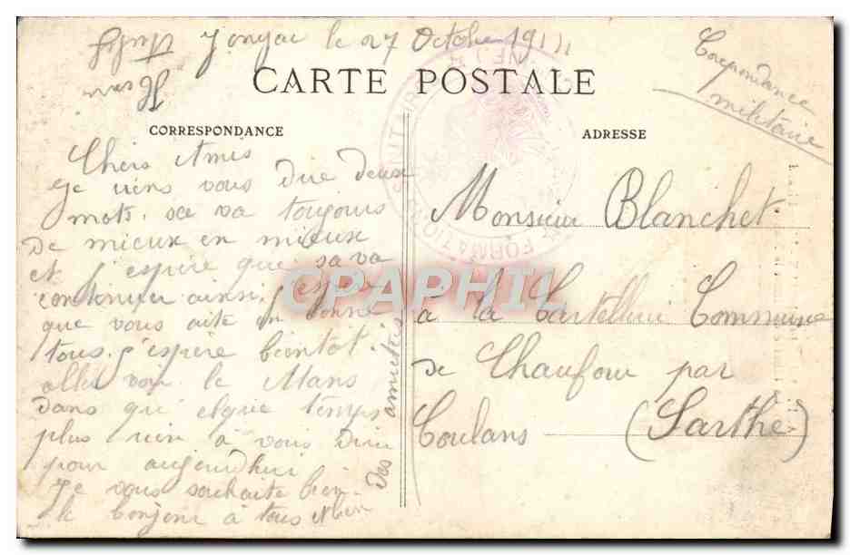 CPA Bordeaux Place Picard La Liberte eclairant le Monde  — Verso