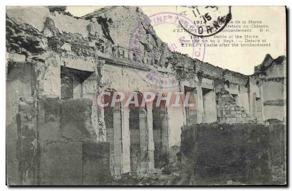 Château d'Etrepépy — Détails du bombardement — Éditeur non visible