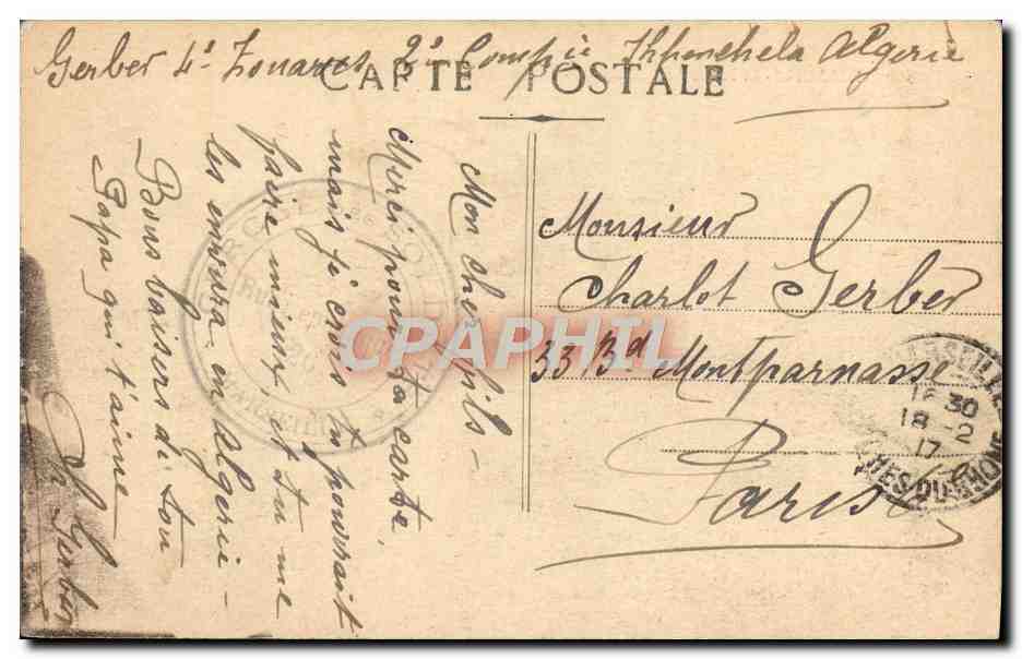 CPA Marseille Le palais Longchamp Cercle Cercle du soldat Marseille  — Rückseite
