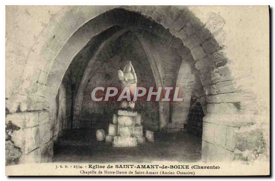 Église de SAINT-AMANT-de-BOIXE (Charente) — Chapelle de Notre-Dame (Ancien Ossuaire) — J. S. D. - 2534