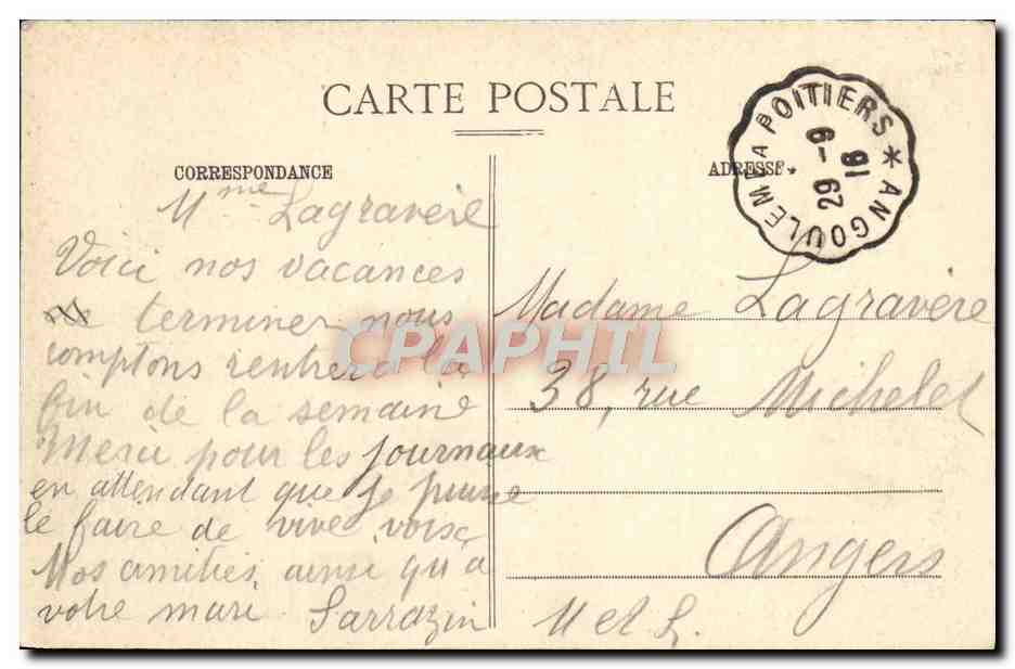 Église de SAINT-AMANT-de-BOIXE (Charente) — Chapelle de Notre-Dame (Ancien Ossuaire) — J. S. D. - 2534 — Reverso