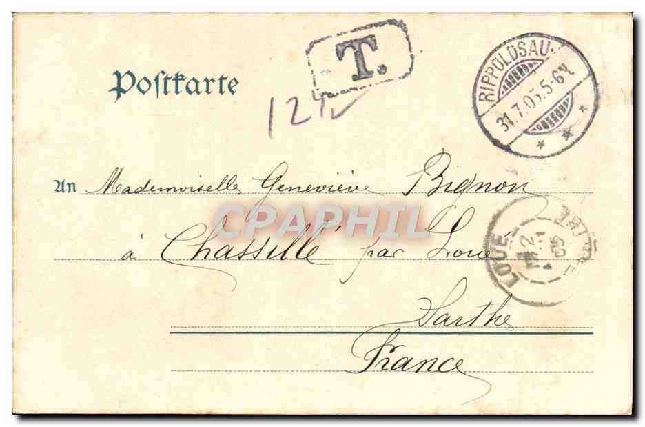 CPA Aus dem Schwarzwald Folklore Fileuse — Verso