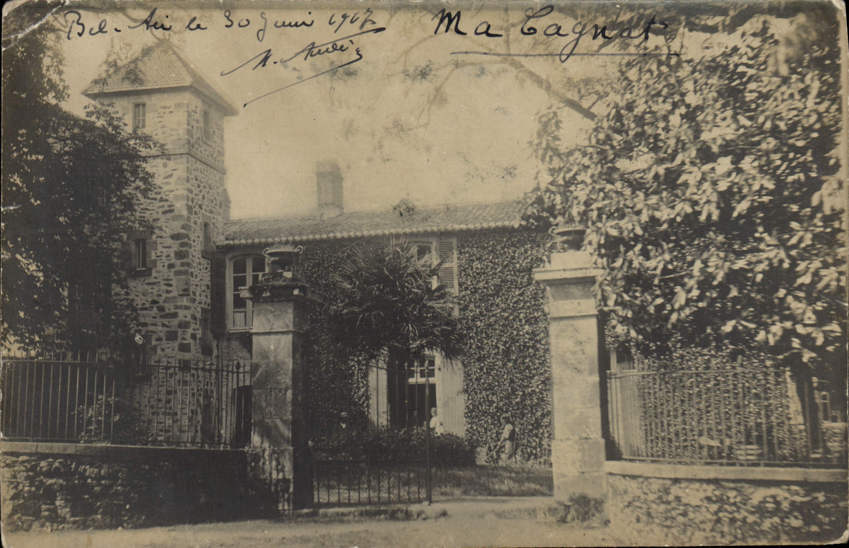 Carta fotografica Bel Air 1907 Ma Cagnat